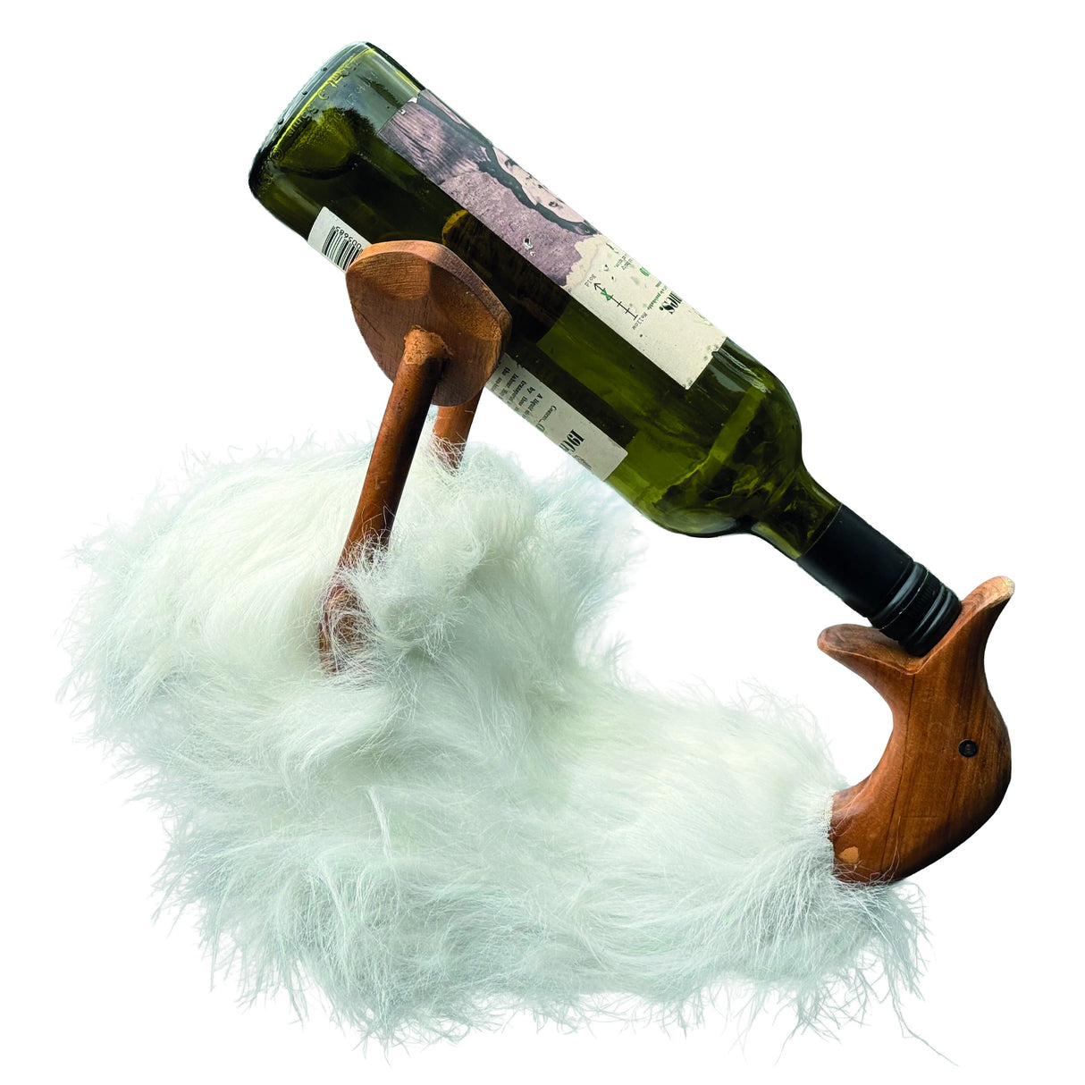 White Fluffy Drunken Daisy Duck
