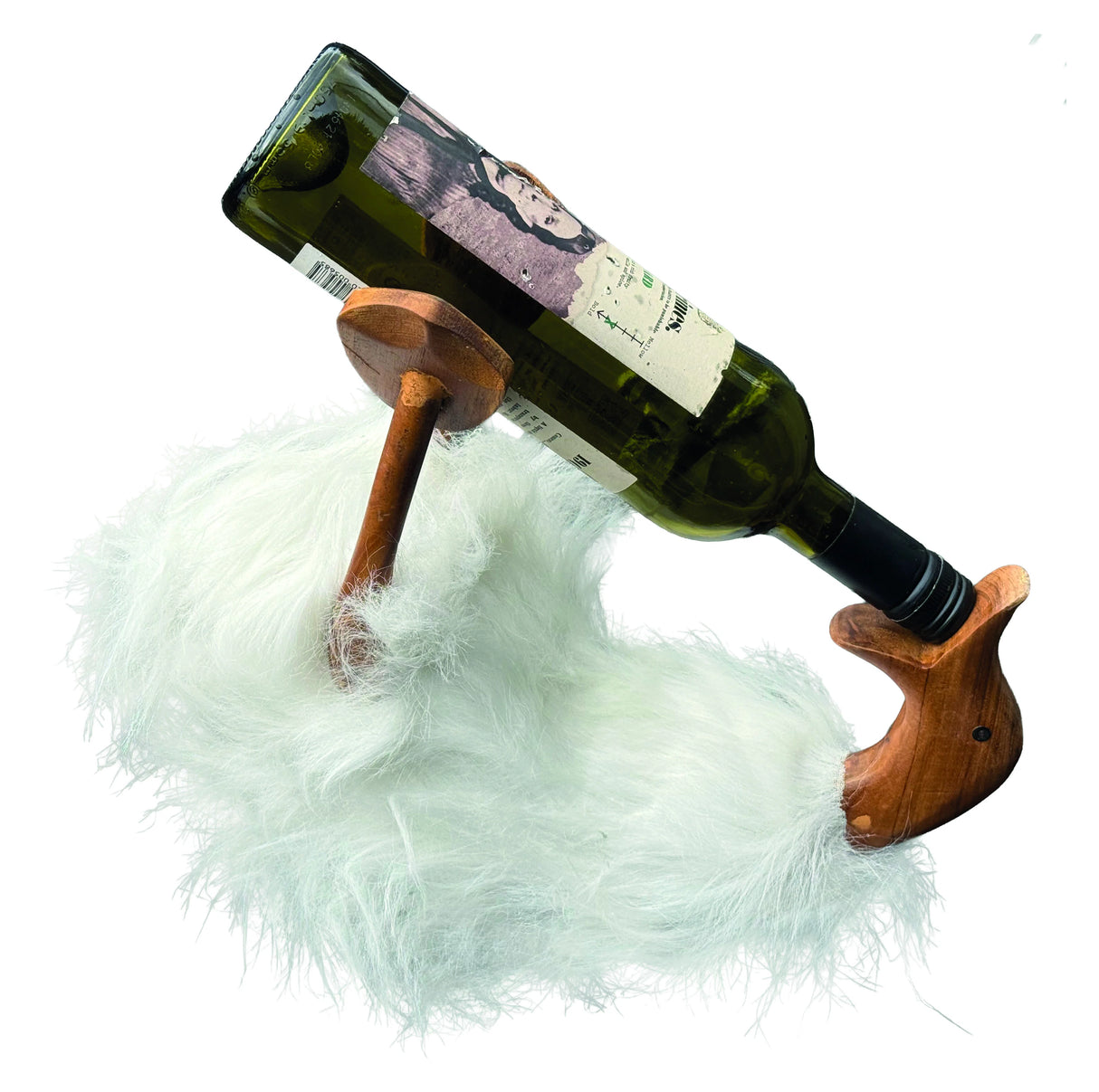 White Fluffy Drunken Daisy Duck