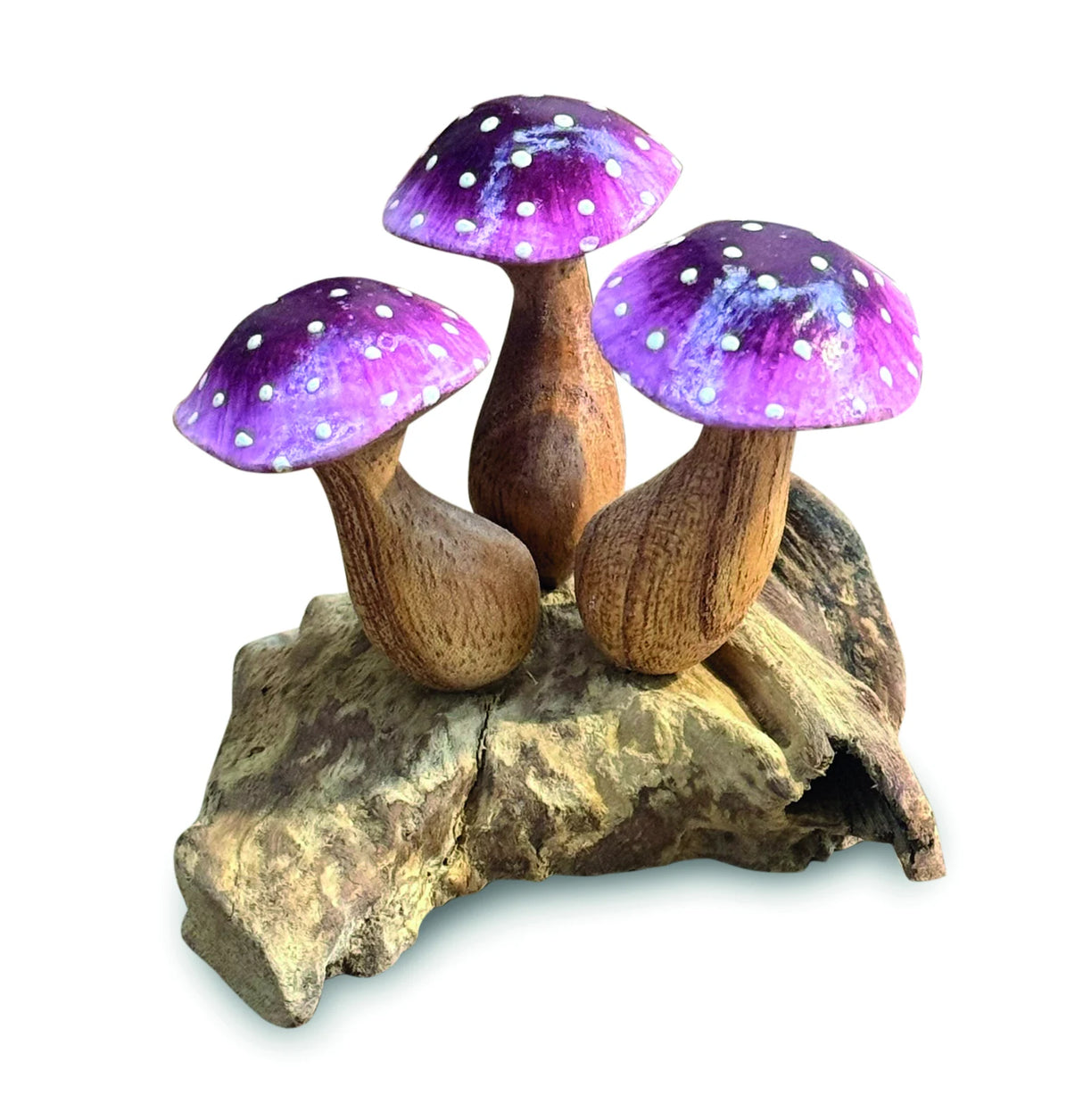 LILAC BONNET x 3 MUSHROOMS, 7-8cm h.