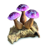 LILAC BONNET x 3 MUSHROOMS, 7-8cm h.