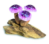 LILAC BONNET x 3 MUSHROOMS, 7-8cm h.