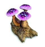 LILAC BONNET x 3 MUSHROOMS, 7-8cm h.