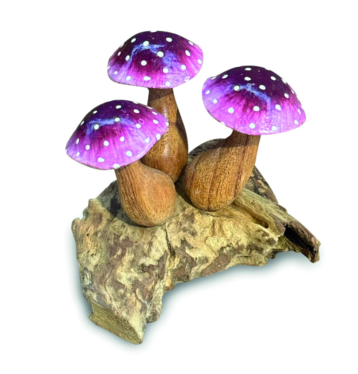 LILAC BONNET x 3 MUSHROOMS, 7-8cm h.
