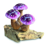 LILAC BONNET x 3 MUSHROOMS, 7-8cm h.