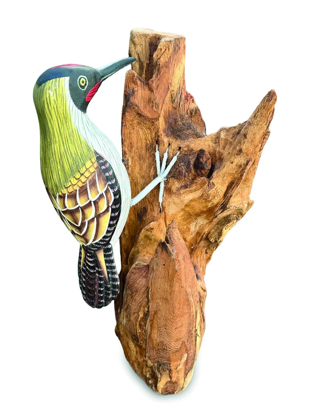 Green Woodpecker On Tree 25cm