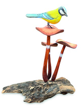 Blue Tit On Mushroom Sculpture 26cm