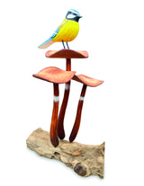 Blue Tit On Mushroom Sculpture 26cm