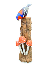 Chaffinch Eating Mushrooms 18cm