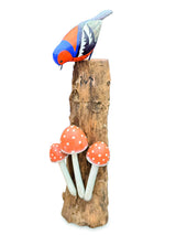 Chaffinch Eating Mushrooms 18cm
