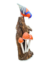 Chaffinch Eating Mushrooms 18cm