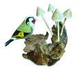 Goldfinch With Mushrooms Sculpture 18cm