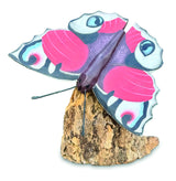 Peacock Butterfly On Driftwood W20cm