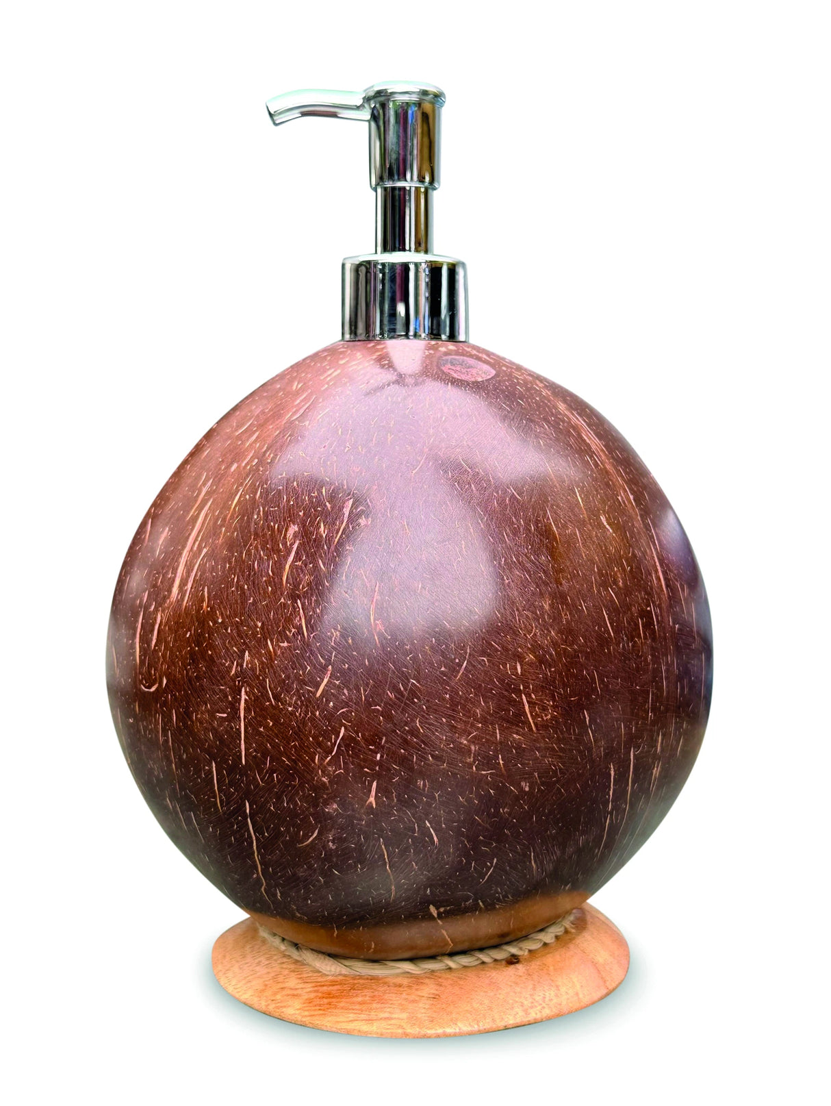 Coconut Shell Lotion/Soap Dispenser Round