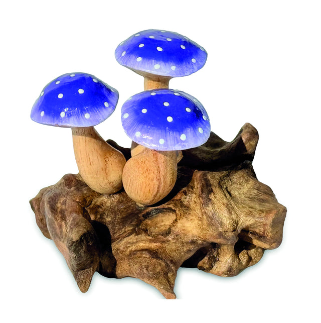 Triple Shroomy Indigo Mini Sculpture