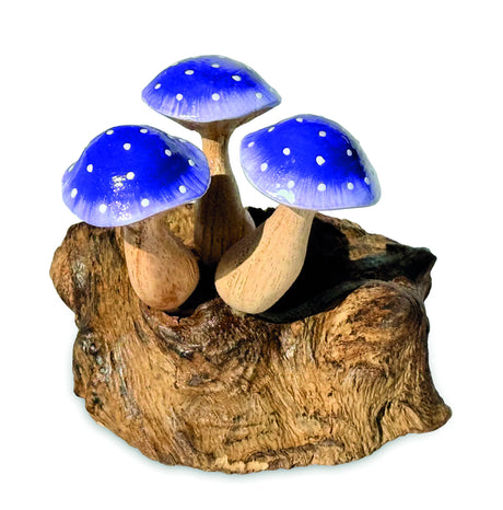 Triple Shroomy Indigo Mini Sculpture