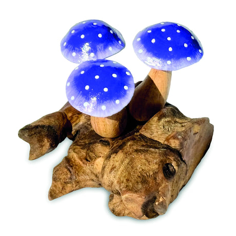 TRIPLE SHROOMY INDIGO MINI SCULPTURE