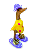 Hat And Sandal Duck Yellow And Purple 25cm