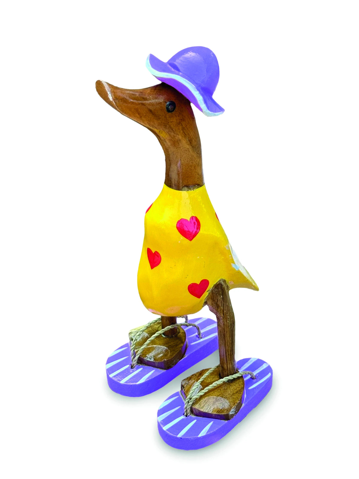 Hat And Sandal Duck Yellow And Purple 25cm