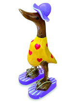 Hat And Sandal Duck Yellow And Purple 25cm