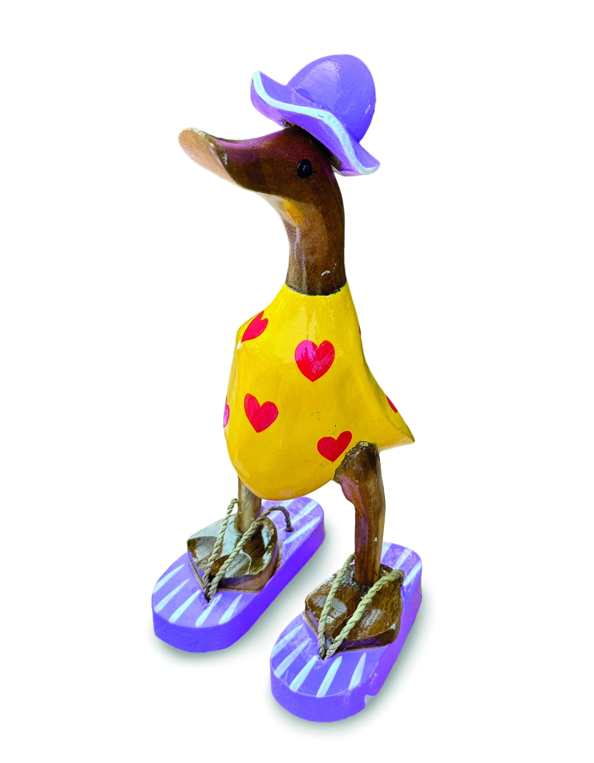 Hat And Sandal Duck Yellow And Purple 25cm