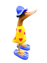 Hat And Sandal Duck Yellow And Purple 25cm