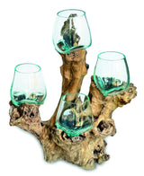 Root With Quadruple Glass Bowls Tall