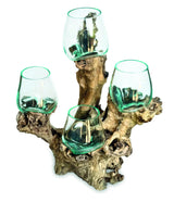 ROOT WITH QUADRUPLE GLASS BOWLS TALL