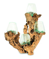 Root With Quadruple Glass Bowls Tall