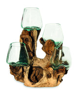 Root With Quadruple Glass Bowls Tall