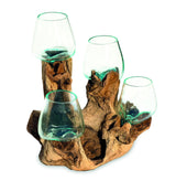 Root With Quadruple Glass Bowls Tall