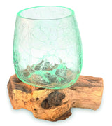 Crackle Glass Bowl 17cm