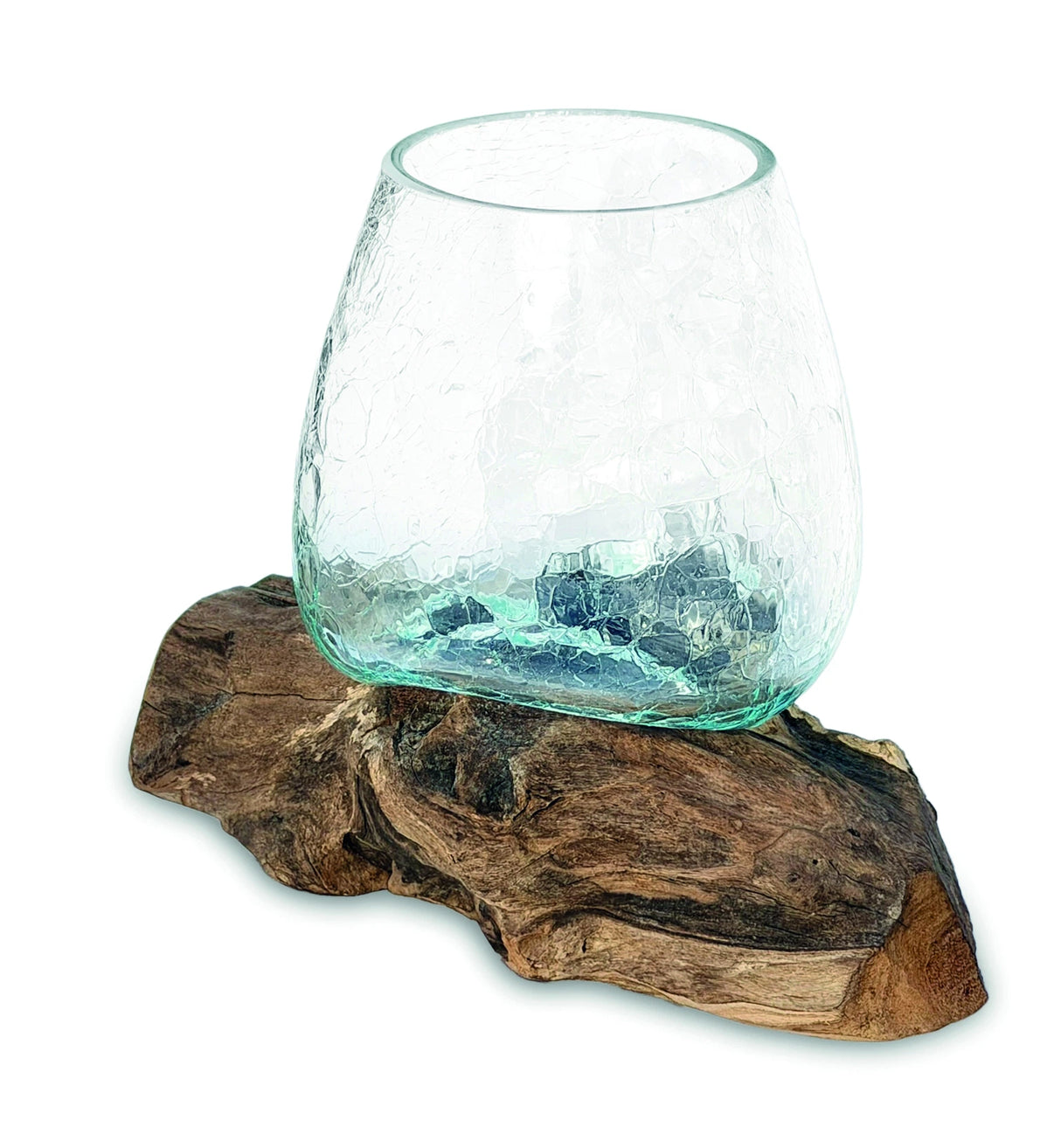 Crackle Glass Bowl 17cm