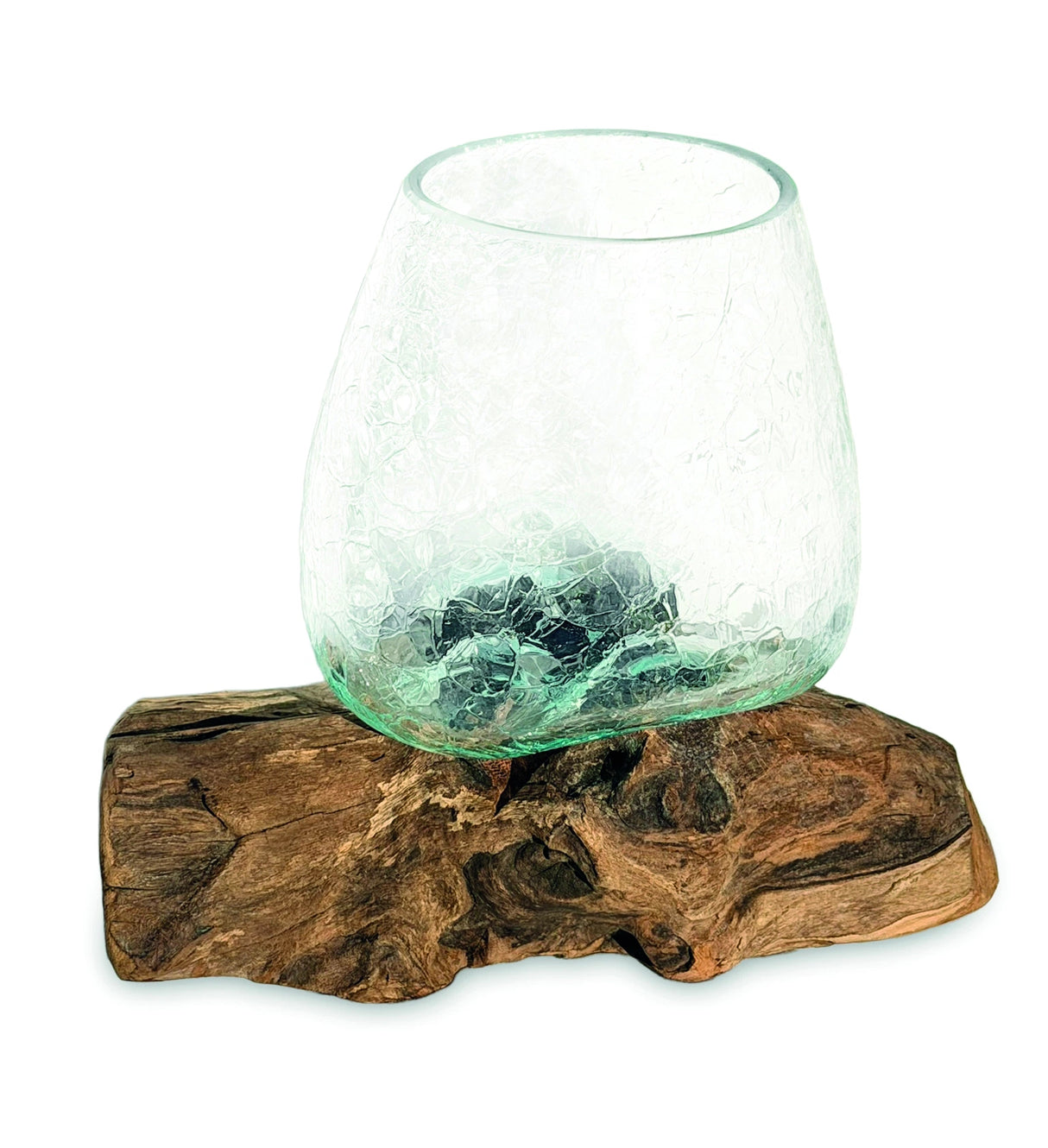 Crackle Glass Bowl 17cm