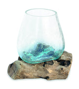 Crackle Glass Bowl 17cm
