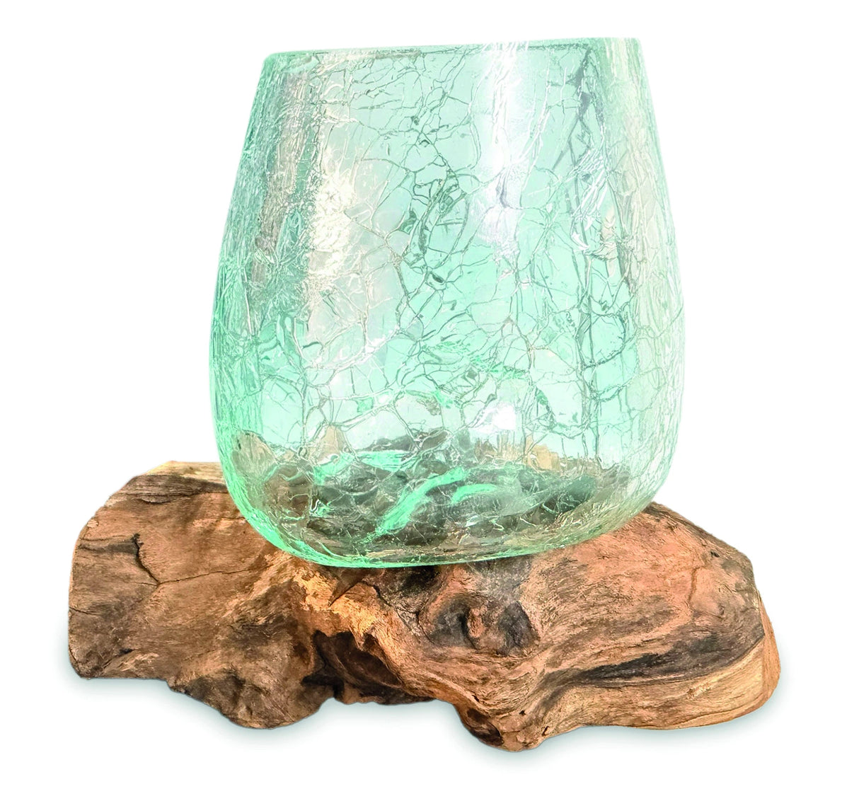 Crackle Glass Bowl 17cm