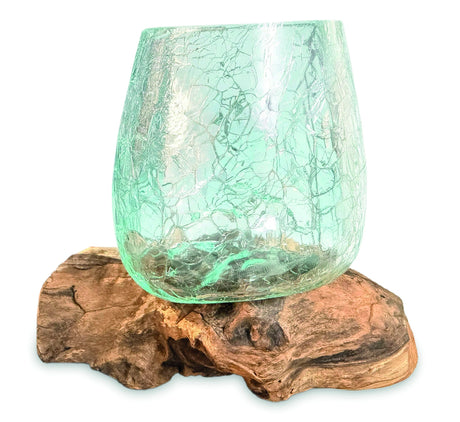 Crackle Glass Bowl 17cm