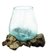 Crackle Glass Bowl 17cm