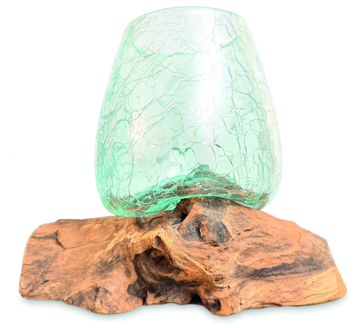 Crackle Glass Bowl 17cm