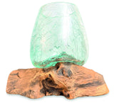 Crackle Glass Bowl 17cm