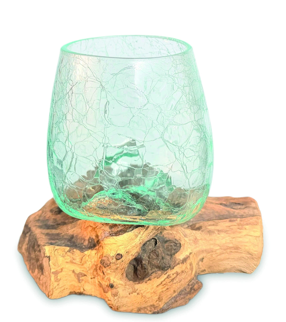 Crackle Glass Bowl 17cm
