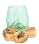 Crackle Glass Bowl 17cm