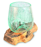 Crackle Glass Bowl 17cm