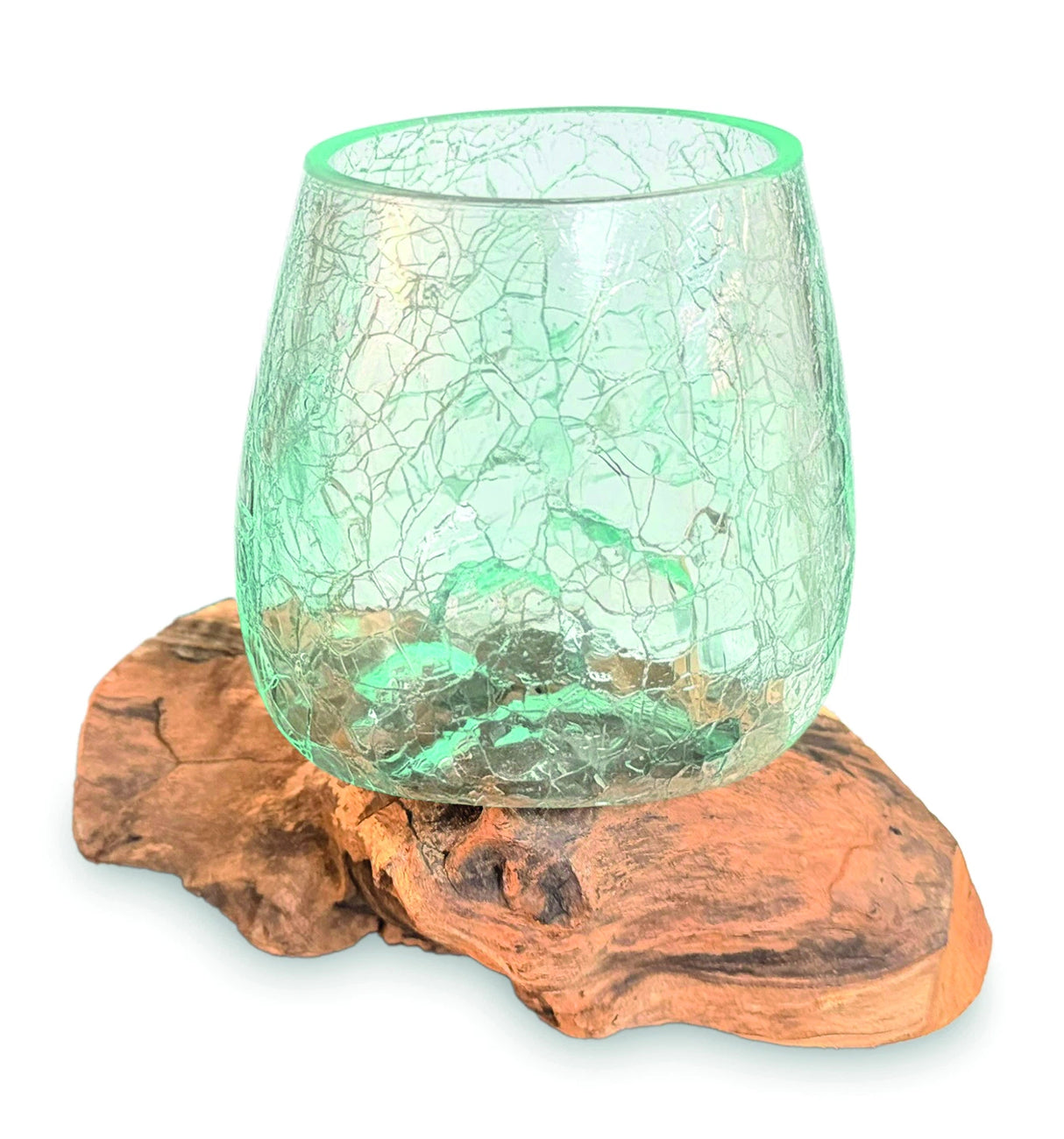 Crackle Glass Bowl 17cm