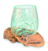Crackle Glass Bowl 17cm