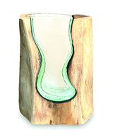 MOLTEN LAVA S SHAPED GLASS VASE