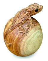 Hand-Carved Gecko On Egg Large 13cm