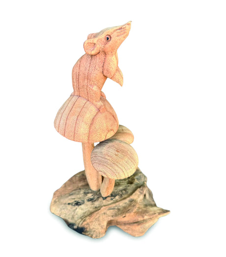MOUSE ON MUSHROOM 22 CM