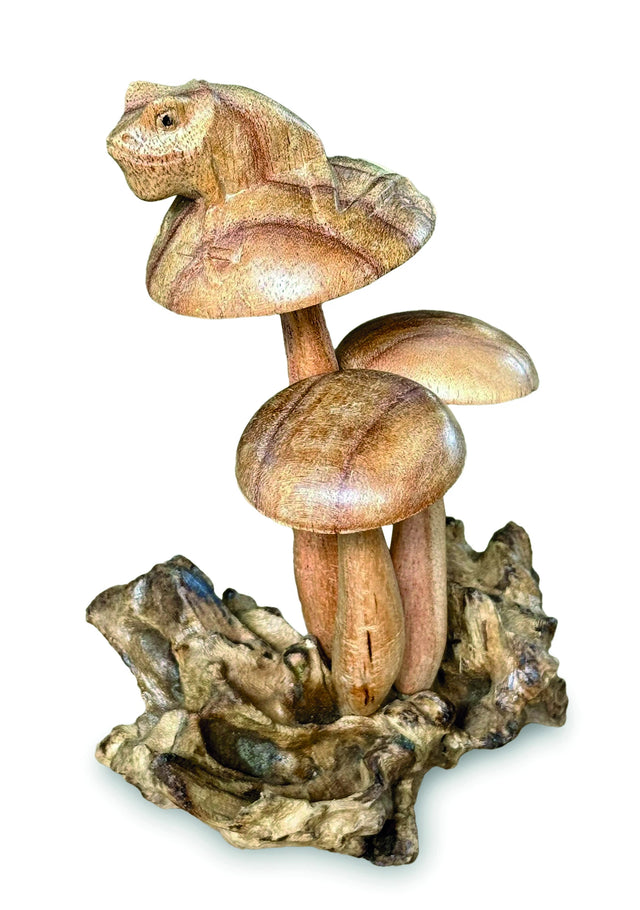 Frog On Mushroom 17cm