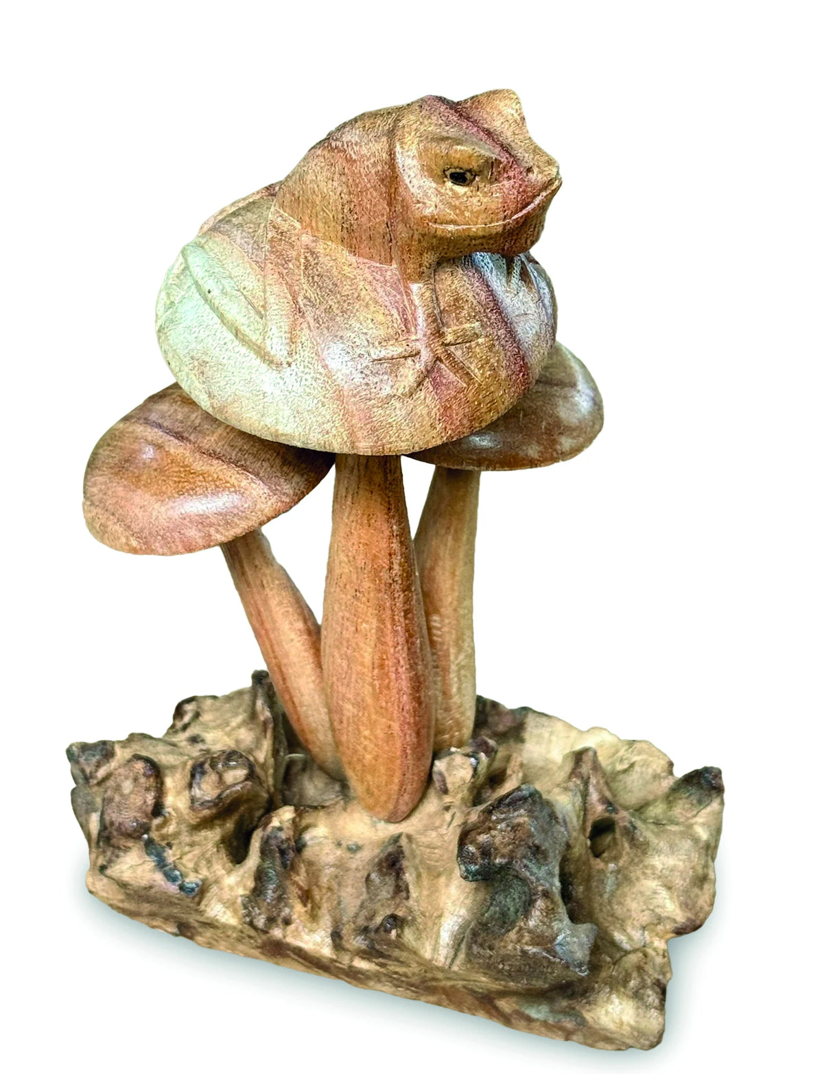 FROG ON MUSHROOM 17 CM