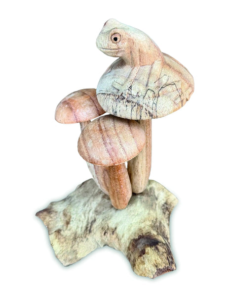 FROG ON MUSHROOM 17 CM